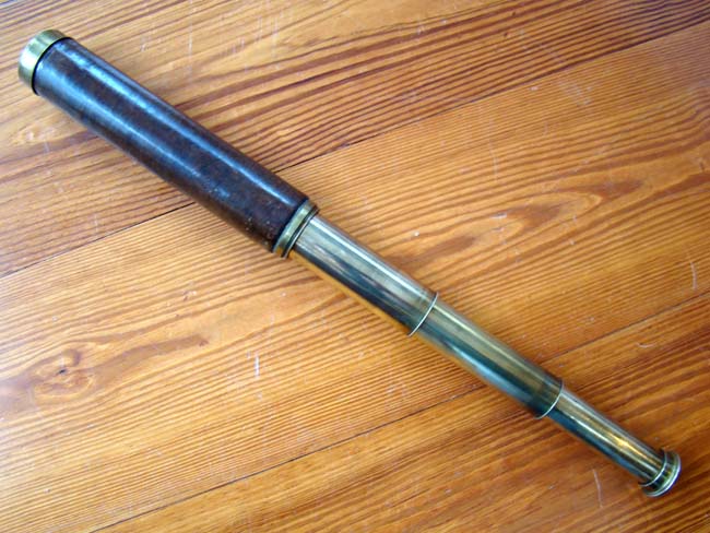 A fine 18th century three-draw Telescope by Jeremiah & Walter Watkins, 5 Charing Cross, London, circa 1784-1790.